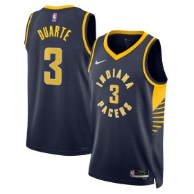 Dres Indiana Pacers Chris Duarte 3 Nike 2022-23 Icon Edition Navy Swingman